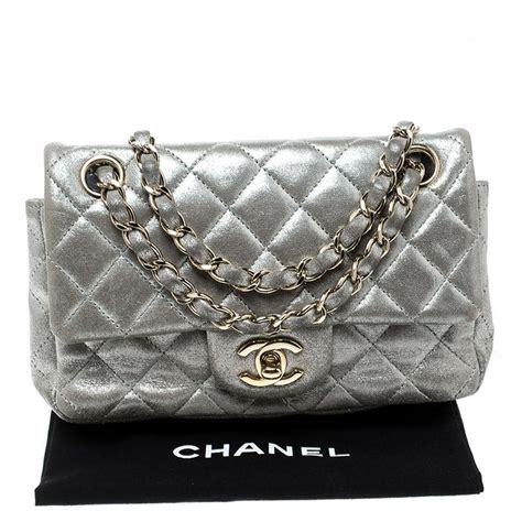 chanel silver handbag|Chanel bags silver hardware.